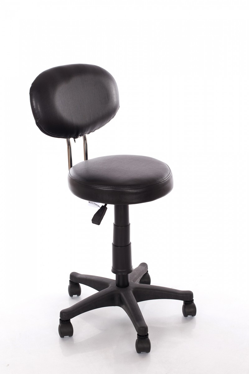 Meistara krēsls RESTPRO® Round 3 black (kosmetologa, masiera krēsls)