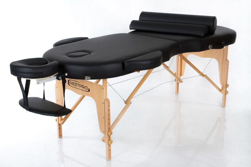 Massage Table + Massage Bolsters RESTPRO® VIP OVAL 2 BLACK