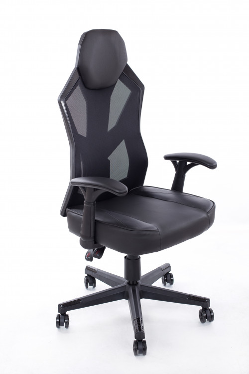 Игровое компьютерное кресло черно-серое BM1002
