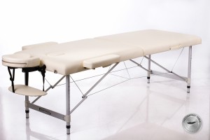 Portatīvais masāžas galds (kušete) RESTPRO® ALU 2 (L) CREAM
