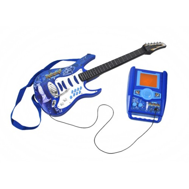 Elektriskā ģitāra ar mikrofonu un skaļruni