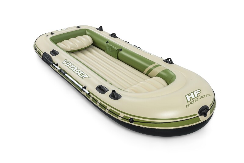 4-vietė pripučiama valtis kietu dugnu Bestway Voyager X4 Raft, 350x145x49 cm, 65156