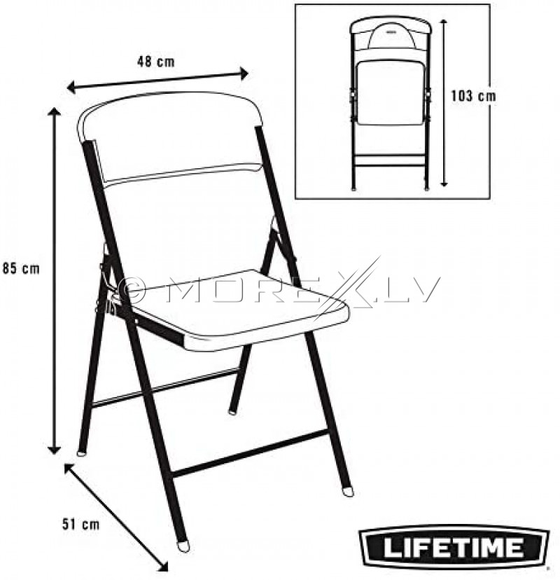 Lifetime 80615 saliekamais krēsls ar atzveltni