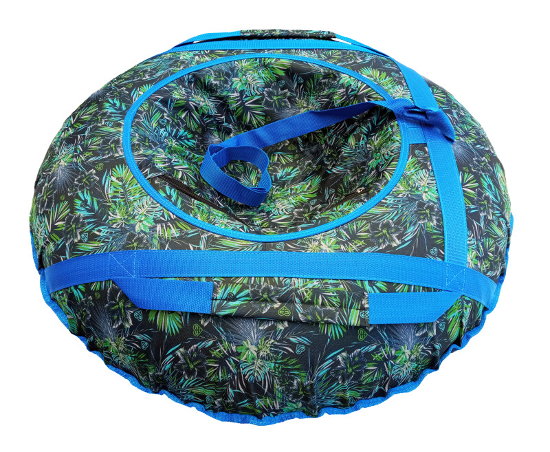 Надувные Санки-Ватрушка “Tropical” 95 см, Синий-Зелено