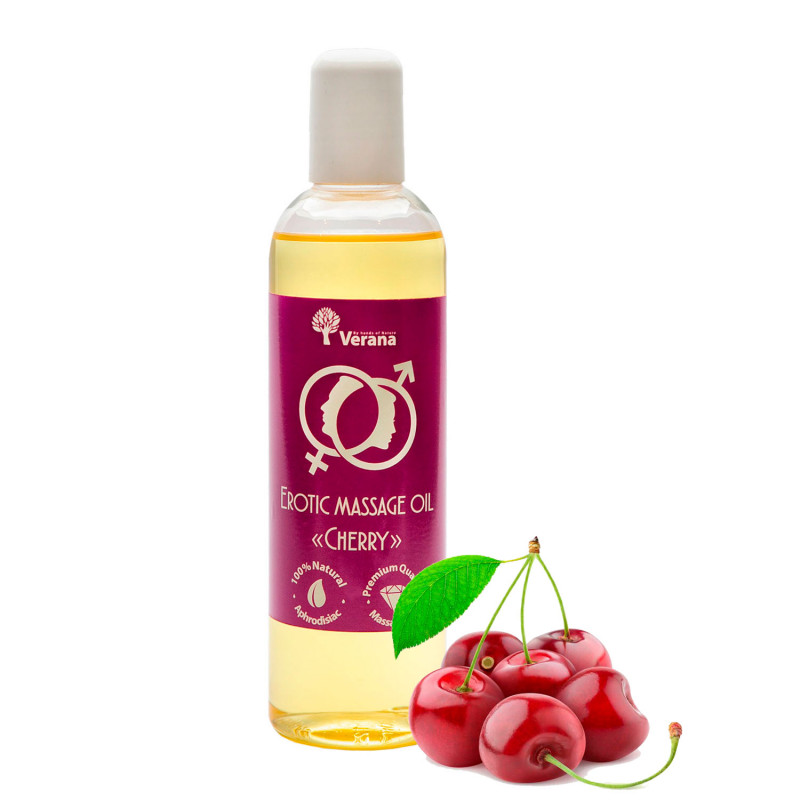 Erotinio masažo aliejus Verana, Cherry 250 ml