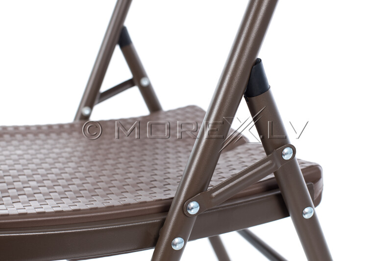 Folding chair with rattan design