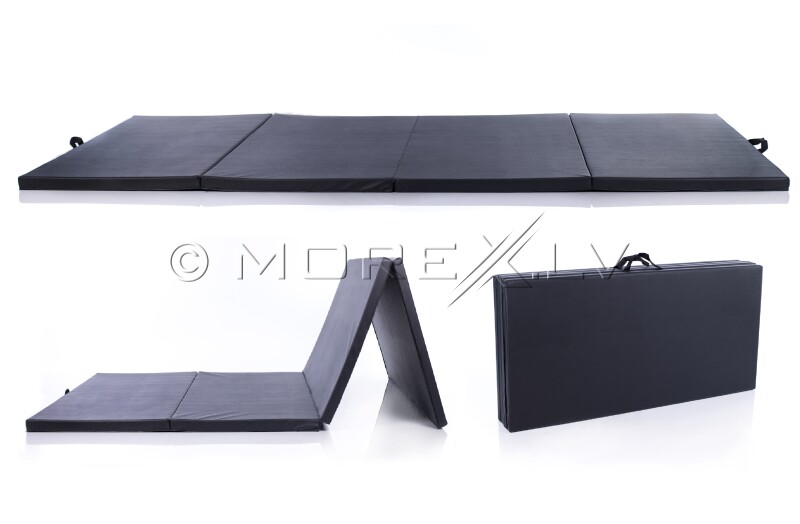 Folding sports mat 122x244cm, black