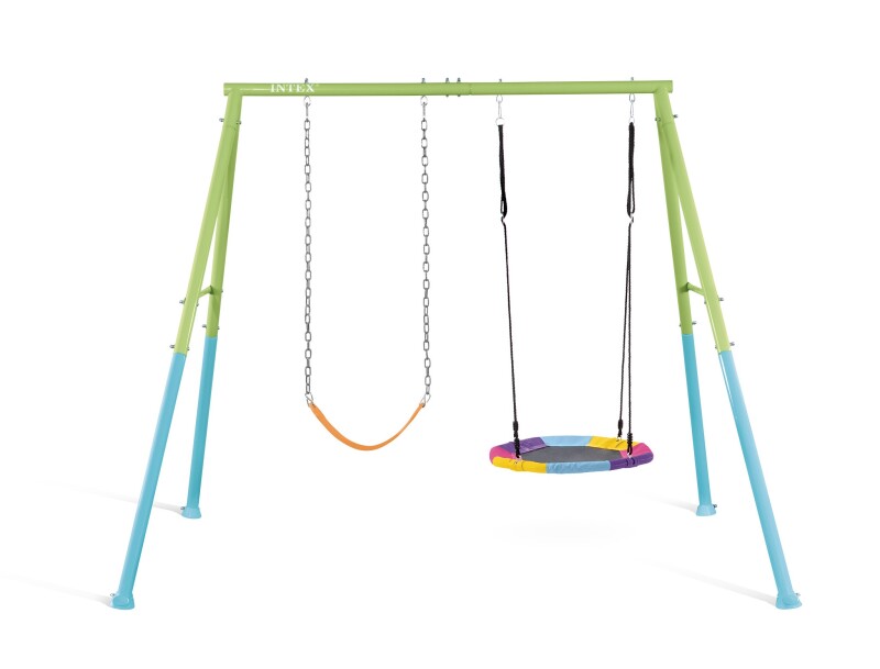 Vaikų žaidimų aikštelė su sūpynėmis gandro lizdas (2in1) Ø 81 cm, Intex 44125