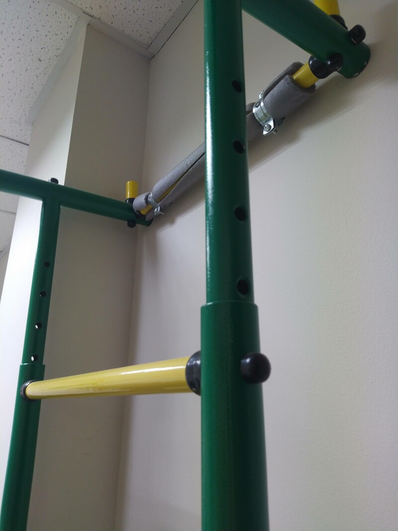 DEMO Детский спортивный комплекс Пионер-1 зелено-жёлтый (шведская стенка)