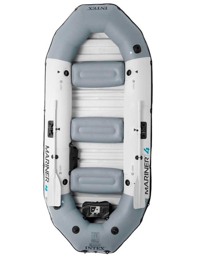 Intex MARINER 4 FULL SET with Neraus NRS 40X + Marine Dual Purpose Battery 95Ah