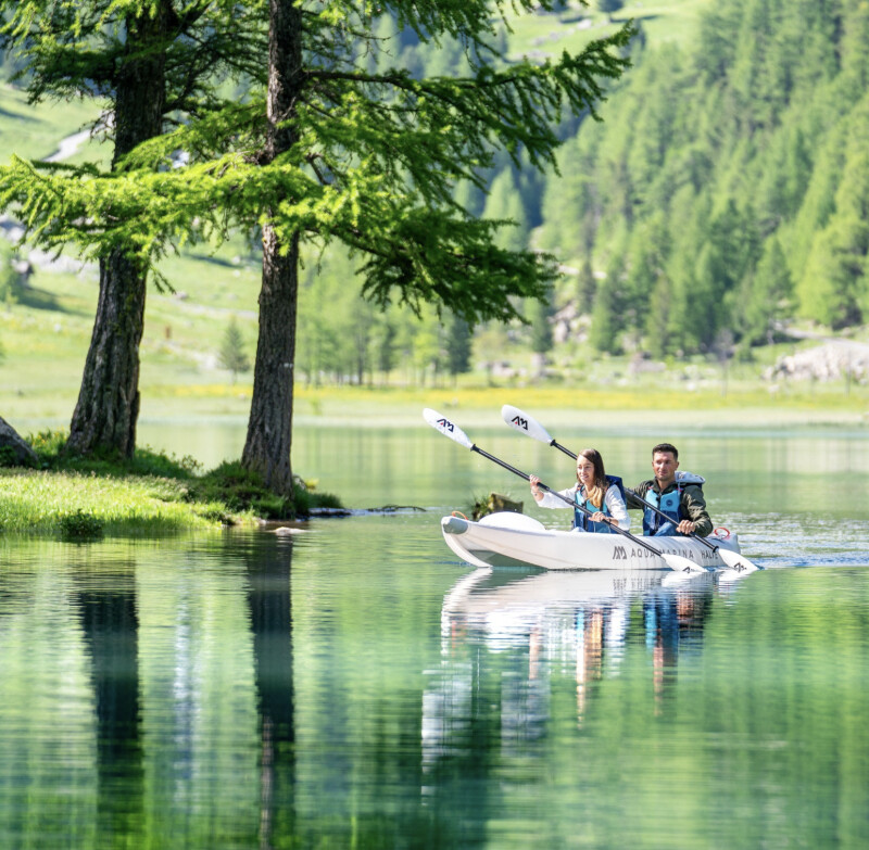 Dvivietis pripučiamas kajakas su irklu Aqua Marina Halve 398x98 cm HA-398