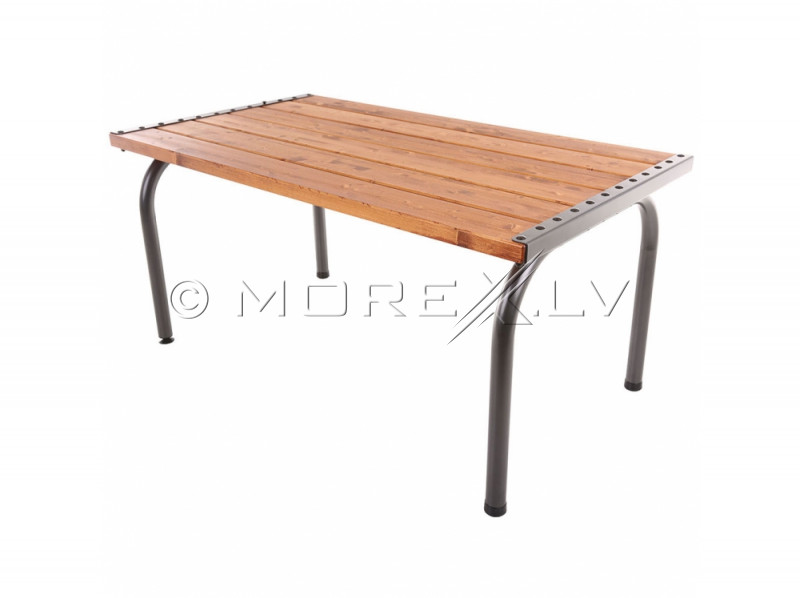 Садовый стол с деревянной столешницей, 151х86х73 см