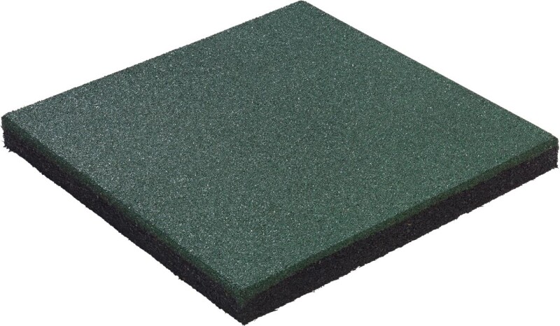 Guminė saugos plytelė KBT 50×50×4,5 cm, žalias