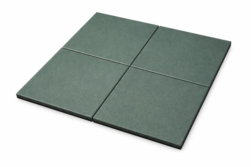 Guminė saugos plytelė KBT 50×50×4,5cm 4 vnt., žalias