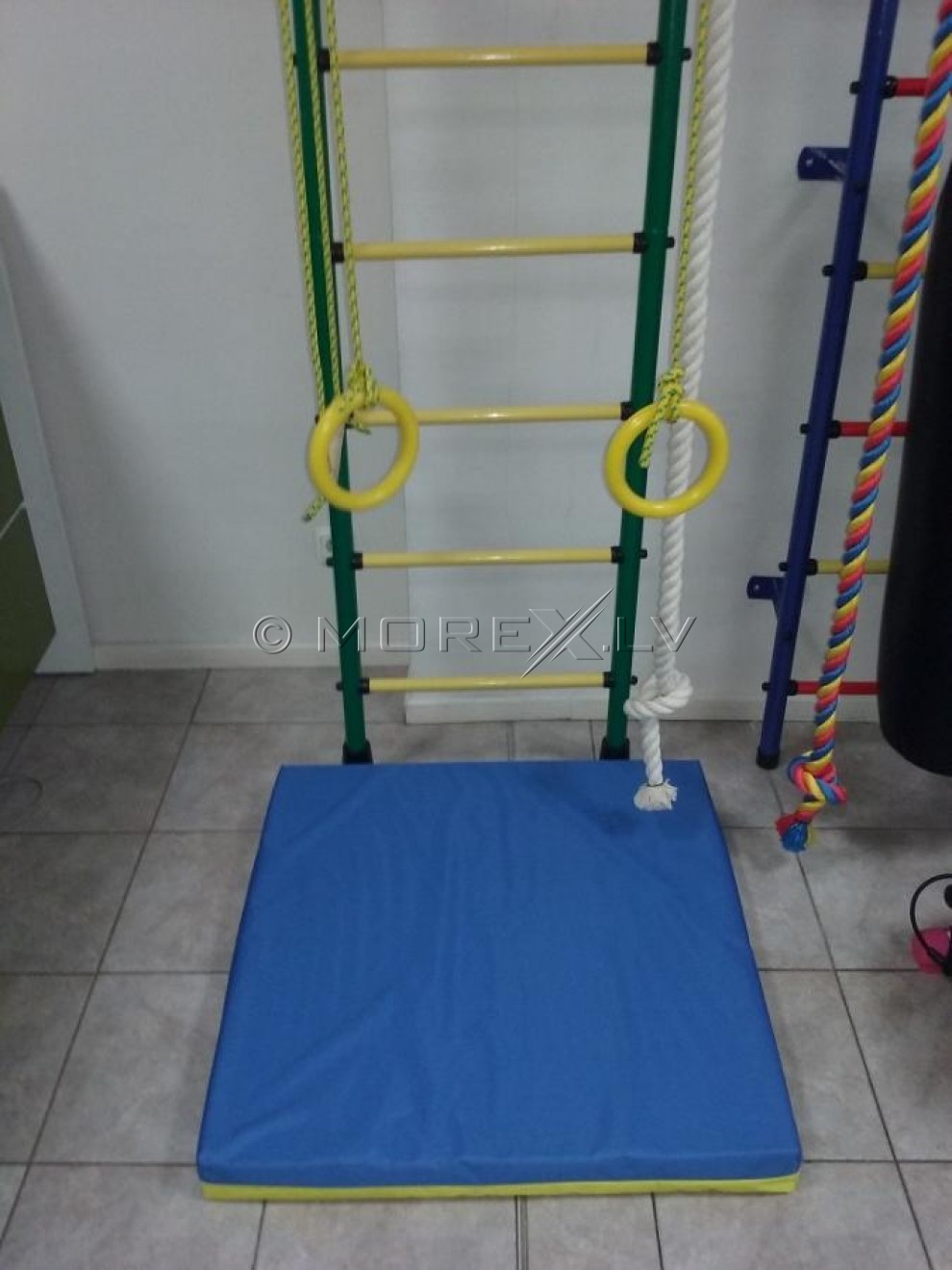 Safety mat blue-yellow 80x80 cm