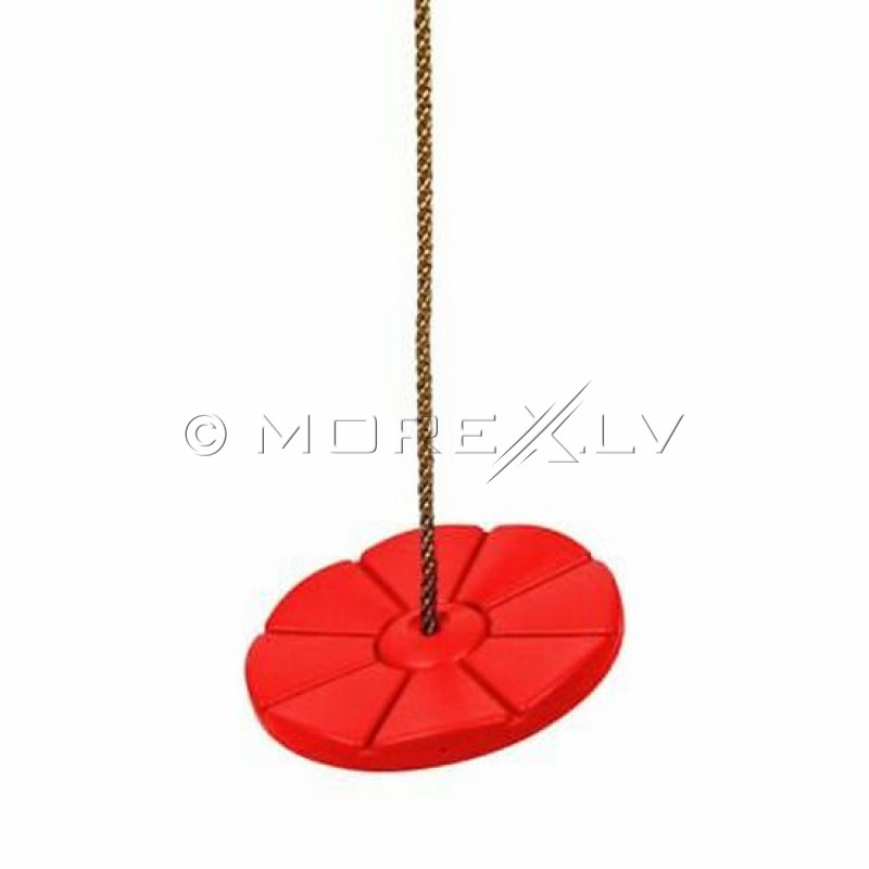 Plastic disc swing Bungee jump Ø28 cm, КВТ, red