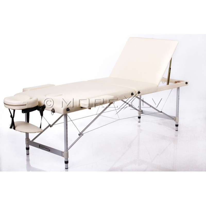 Masažo stalas + masažo pagalvėlės RESTPRO® ALU 3 Cream
