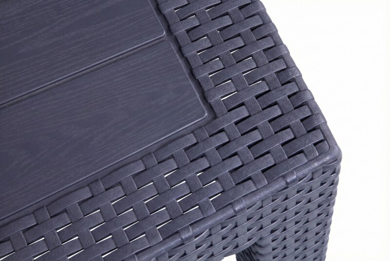 Rotango sodo stalas 70x50x38 cm, pilkas