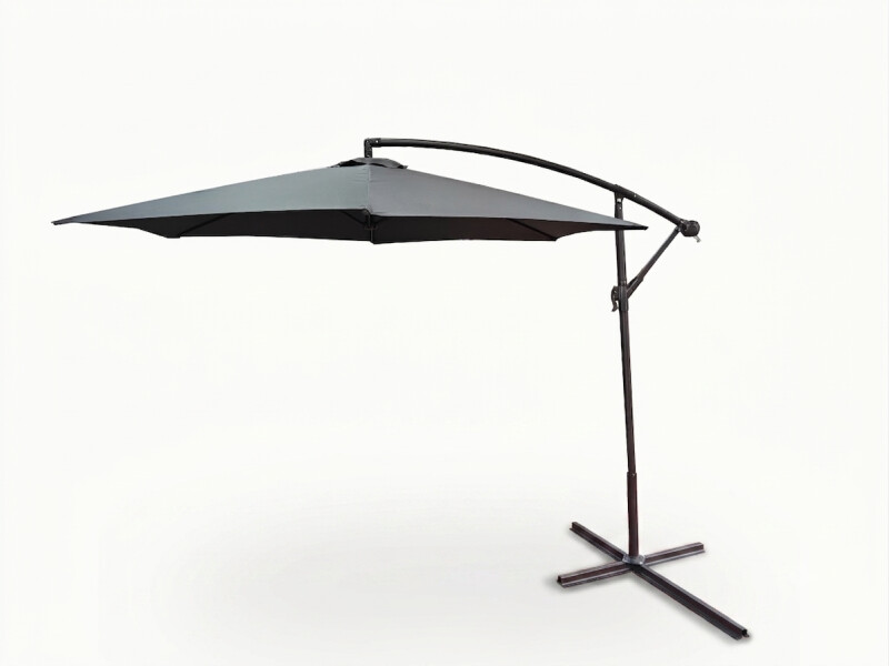 Sun protection umbrella on a stand 3 m, grey