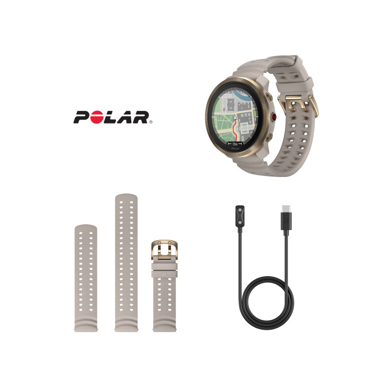 Sportinius laikrodžius POLAR VANTAGE M3 GREY-GOLD, S-L