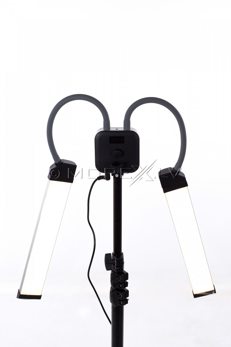 Dubultā LED lampa fotografēšanai un filmēšanai 2x20W (SH-LED-007)