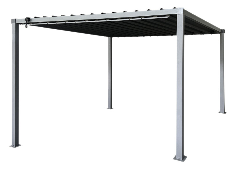 Bioklimatinė plieninė pergola 3x3m su reguliuojamu stogu