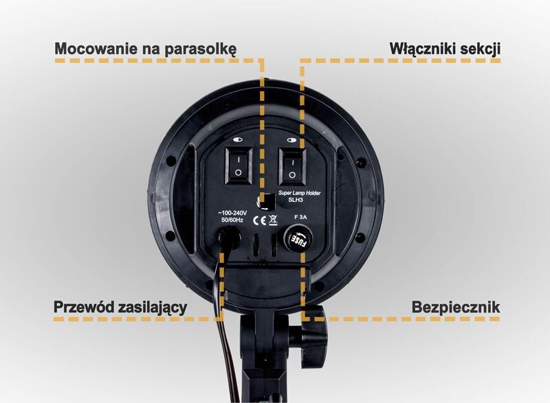 LED Quadhead 4x125W, Softbox 50x70cm with Light stand (foto_05081)