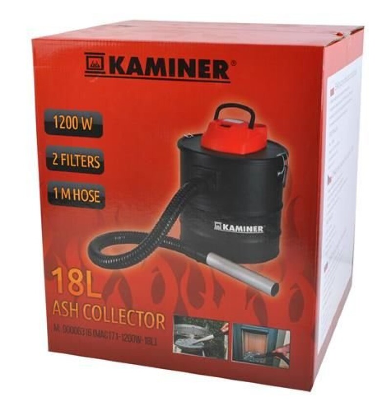 Fireplace ash vacuum cleaner 18 L, 1200W non heat-resistant