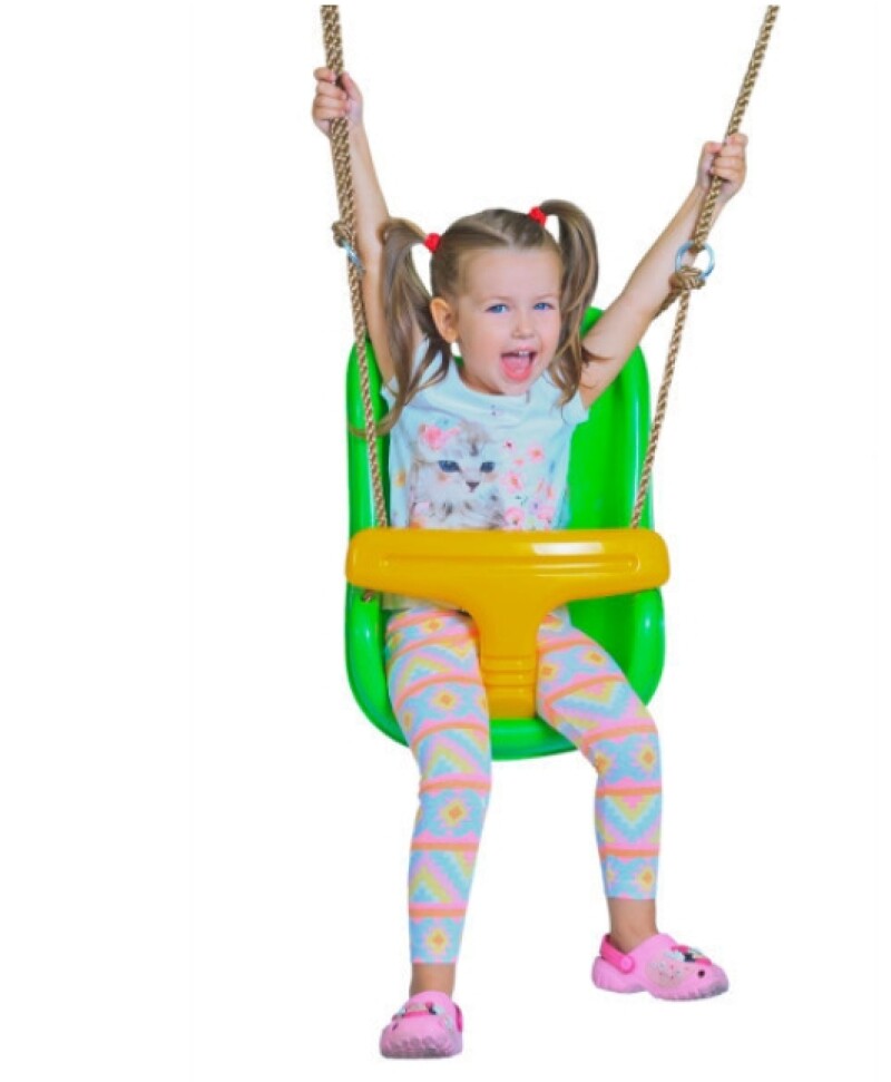 Swing Just Fun "For Babies", length 180 cm, kollane roheline