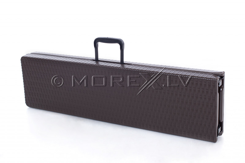 Folding table with a rattan design 183x76 cm + 2 Folding Bench