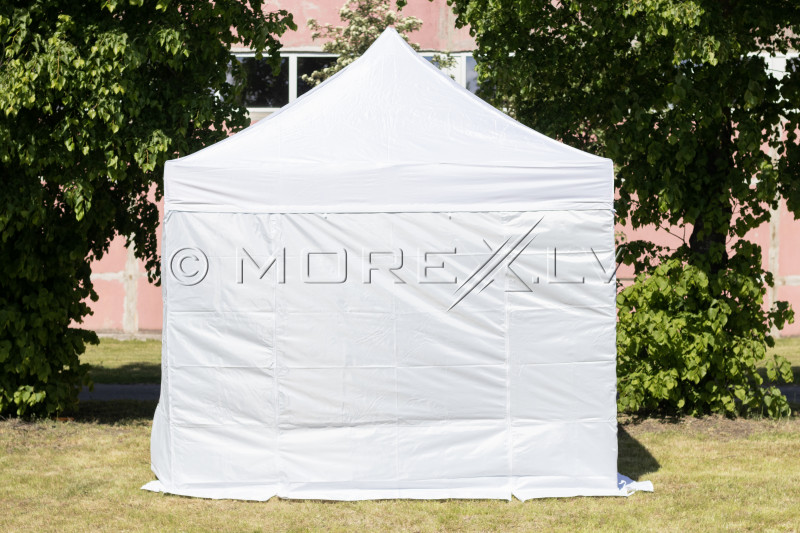 Pop Up Folding tent 2.92x2.92 m, with walls, white, H series, steel (tent, pavilion, awning)