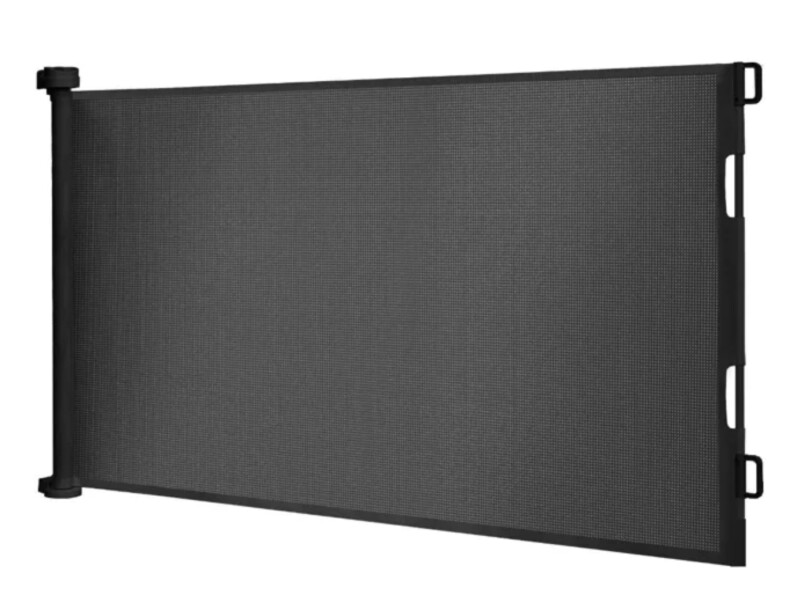Ištraukiama apsauginė tvora juodas 13-160cm