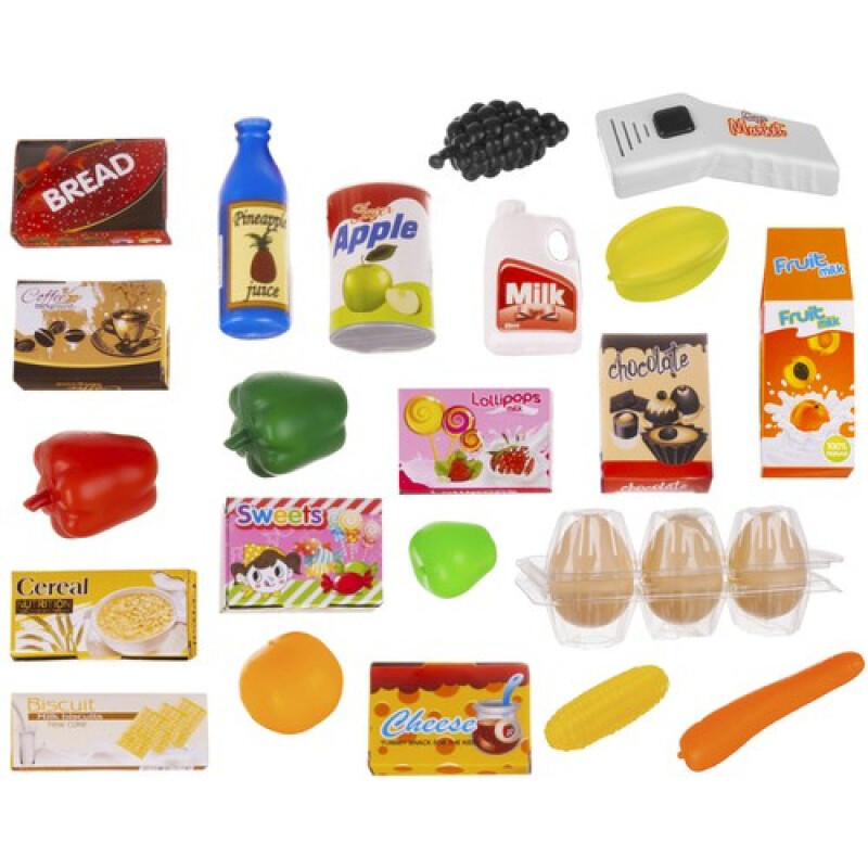 Vaikų prekių parduotuvė su maisto produktais