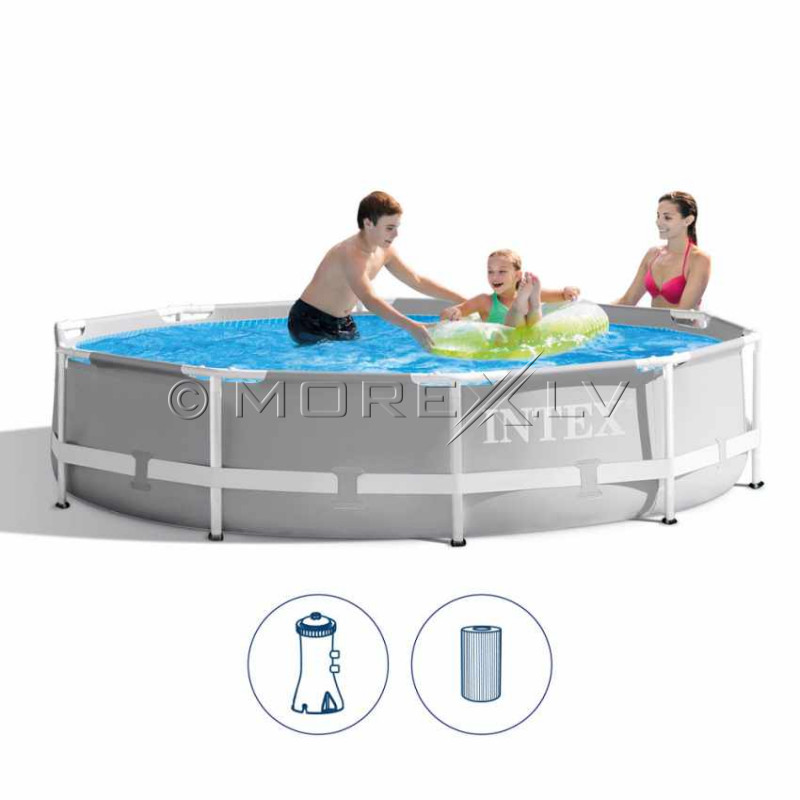 Каркасный бассейн Intex Prism Frame Premium Pool Set 305x76 см, с фильтрующим насосом (26702)