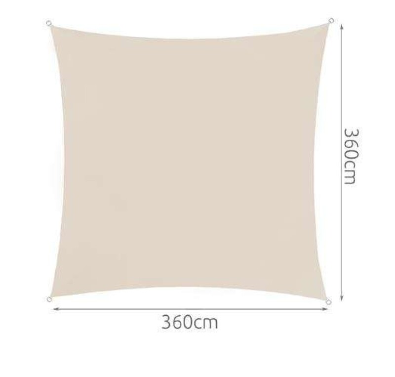 Sun Shade sail 3.6x3.6 m, square, beige