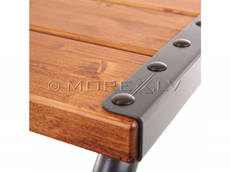 Садовый стол с деревянной столешницей, 151х86х73 см