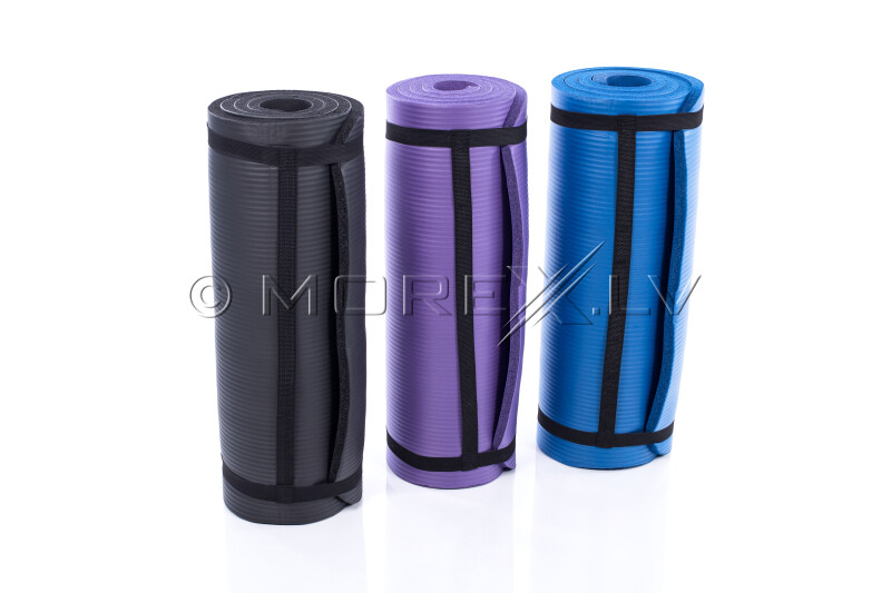 Gimnastikos yoga fitness pilates kilimėlis 179х60х1,5 cm, violetinė