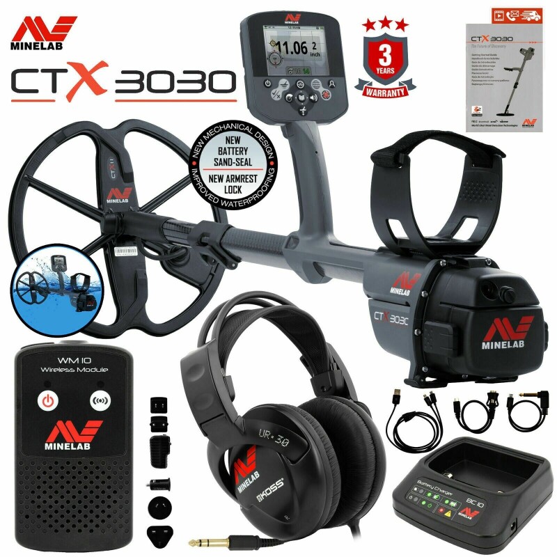 Metal Detector Minelab CTX3030 + CTX 3030 17" and 6" Double-D COILS