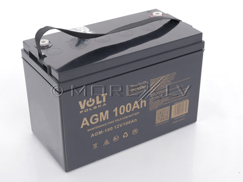 Силовой лодочный AGM аккумулятор 12V 100Ah
