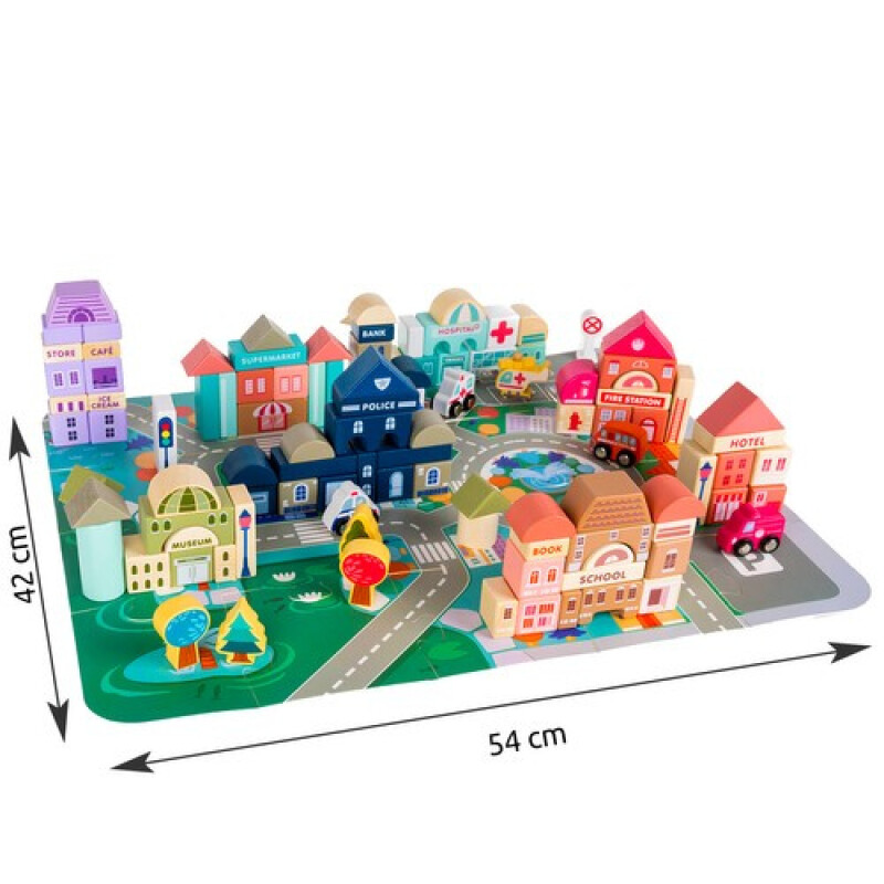 Wooden blocks - city 115 psc.