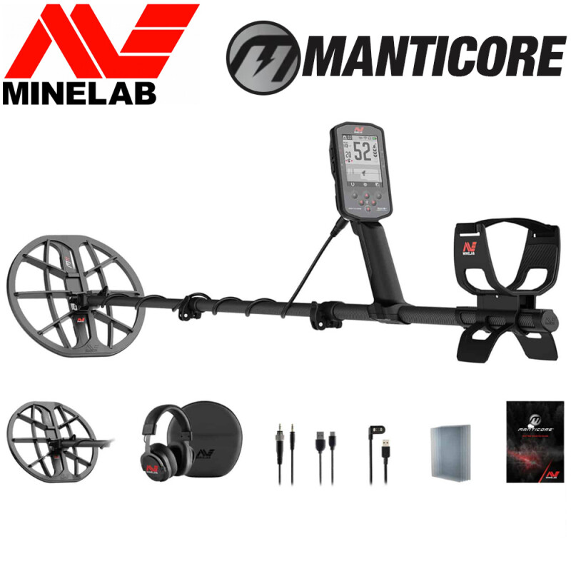 Metalo detektorius Minelab Manticore + 2 DOVANA: Ritė 15 x 12″ M15 DD + 9″ M9 Double