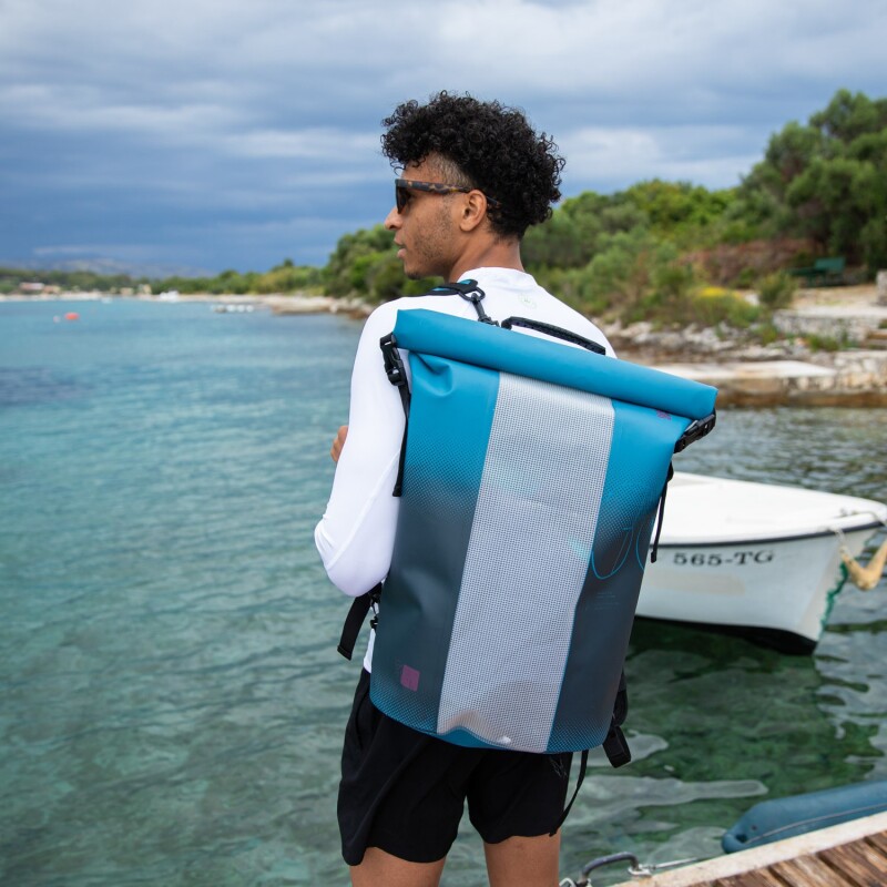 Vandeniui atsparus krepšys Jobe Drybag 30L, baltai-mėlyna