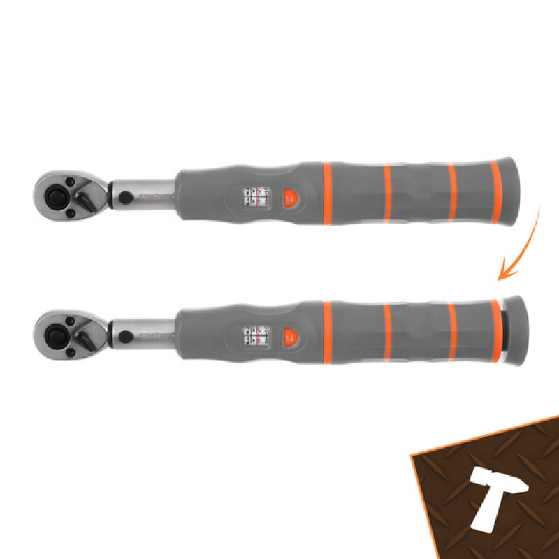 Dinamometrinis raktas 1/4 2-26 Nm dešine/kaire su terkšle