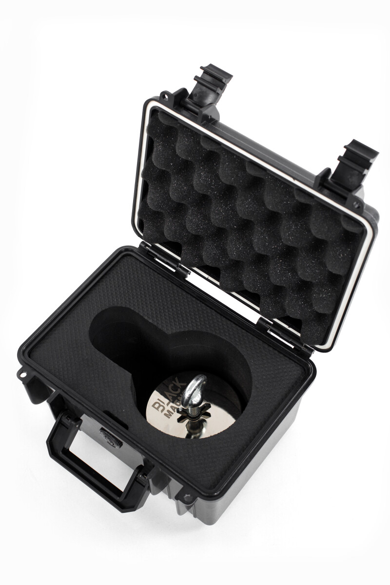 Magnetinis ieškiklis 300kg Black Magnet F300 su lagaminas paieškos BOX400