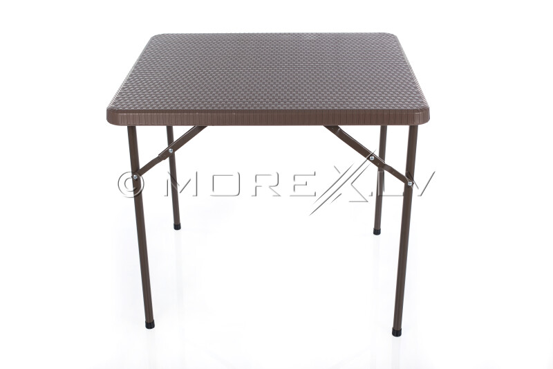 Складной квадратный стол с дизайном ротанга 86x86x74 см