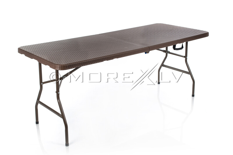 Складной стол с дизайном ротанга 180x72 см