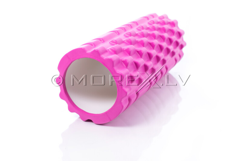 Masažo jogos ritinėlis Grid Roller 30x10cm, rožinis