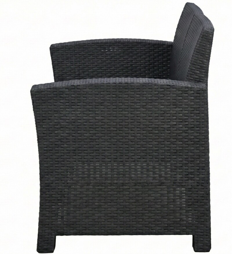 Dvivietė rotango sodo sofa 120 cm, pilka