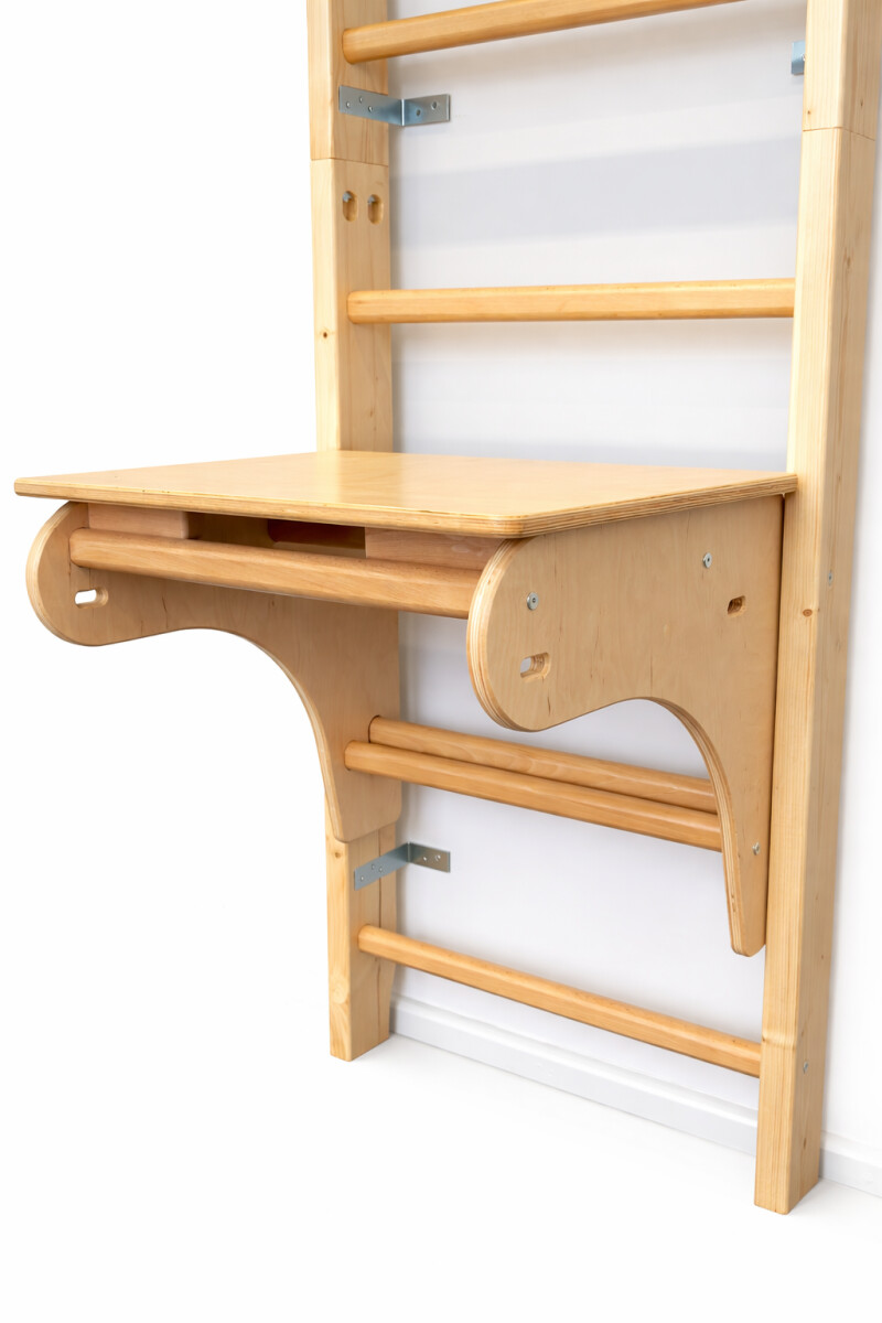 Medinės švediškos kopėtėlės RESTPRO® WOOD 230x65 cm su staliuku