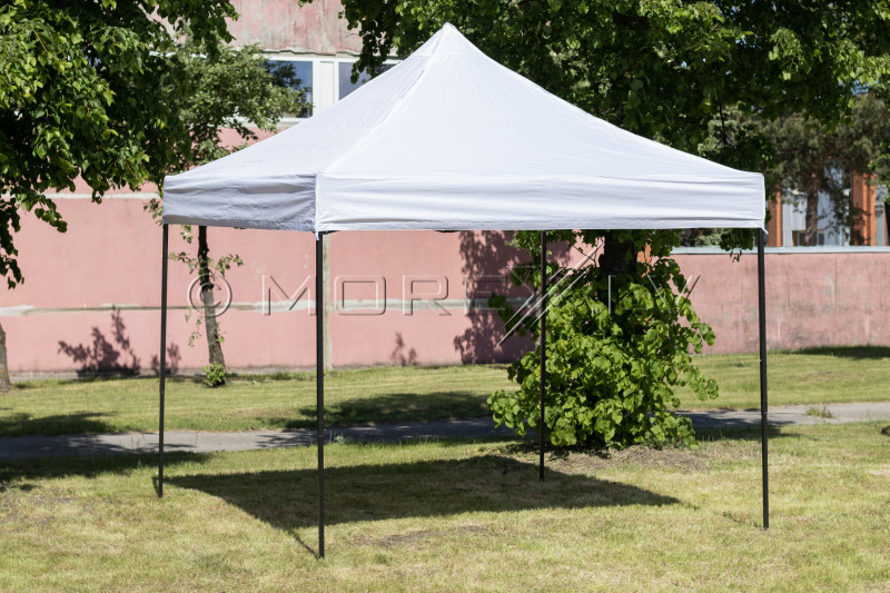 Pop Up sulankstoma palapinė 2.92x2.92 m, su sienomis, balta, H serijos, plieninė (palapinė, paviljonas, tentas)